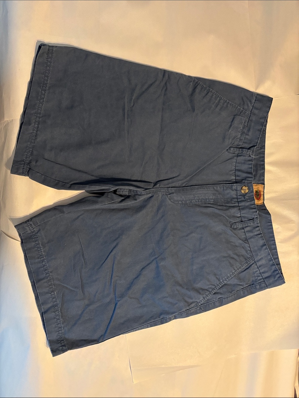 Boston Traders Men's Blue Flat Front Cotton Shorts